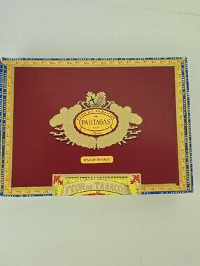 Vintage Partagas Floral de Tabaco Empty Cigar Box Spanish Rosado